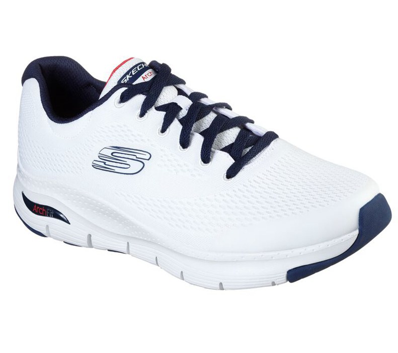 Skechers Arch Fit - Mens Sneakers White/Navy [AU-FB9616]